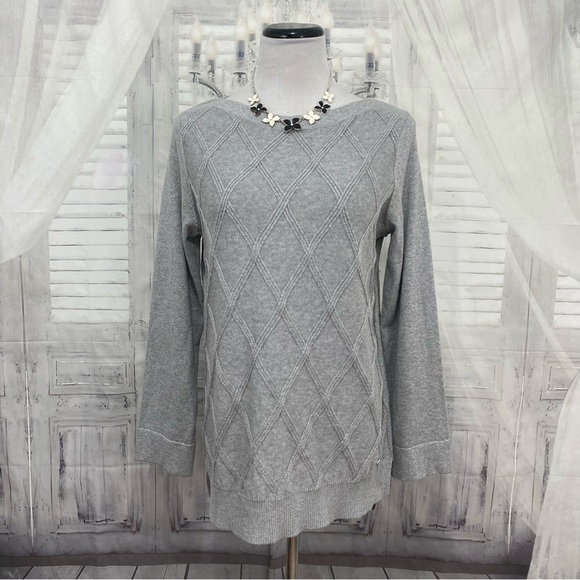 Tommy Hilfiger Size Small Gray Sweater Pullover Boat Neck Long Sleeve Cotton NEW - Picture 1 of 11